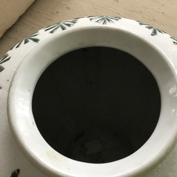 VINTAGE DAISY FLOWER PRINT ASIAN VASE/PLANTER POTTERY - Picture 3 of 8